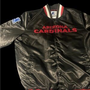 STARTER Arizona Cardinals Black Bomber Jacket